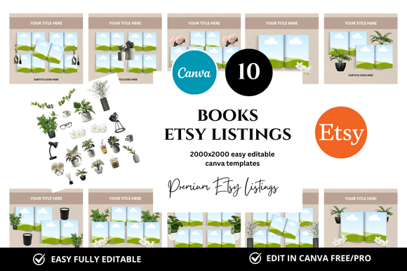 10 Books Premium Etsy Listings Mockup: A Practical Tool for Creative Sellers