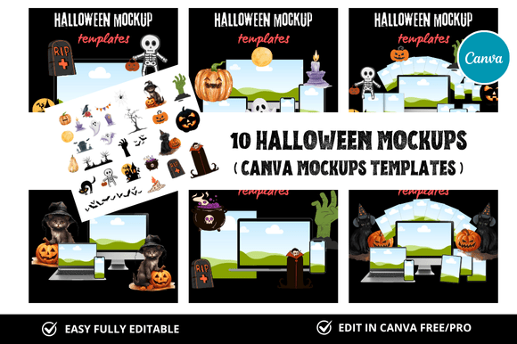 10 Halloween Mockup Templates for Spooky Season Campaigns