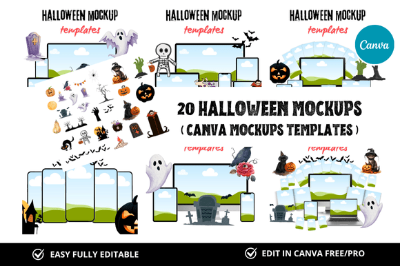 20 Halloween Mockup Templates: A Practical Resource for Creators and Marketers