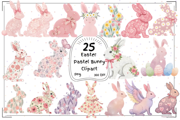 25 Pastel Easter Bunny Clipart: A Practical Asset for Seasonal Projects and Workflows