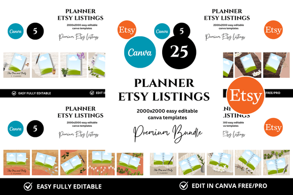 25 Planner Etsy Premium Mockup Bundle