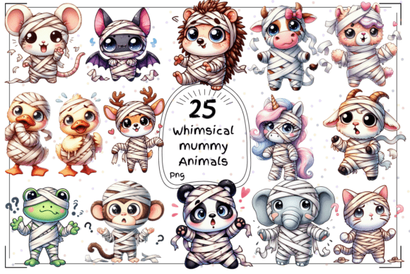 25 Whimsical Watercolor Mummy Animals: A Practical Review of a Themed Creative Resource
