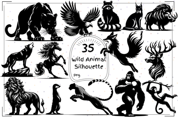 35 Wild Animal Silhouette Clipart: A Practical Resource for Designers, Educators, and Content Creators