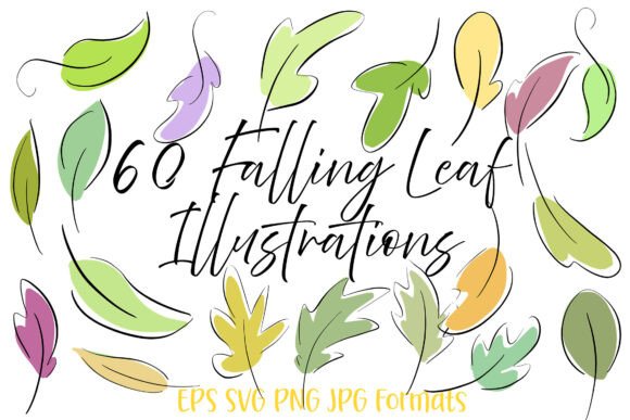 60 Falling Leaf Illustration Collection Guide