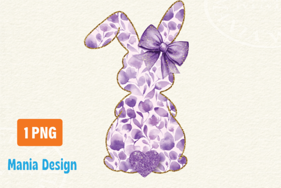 Celebrating Spring with the Easter Bunny Floral PNG Design