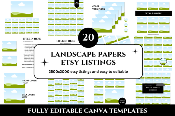 Evaluating the 20 Landscape Papers Etsy Listings Mockup for Your Shop
