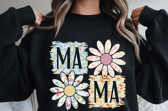 Floral Mama Coquette Bow PNG