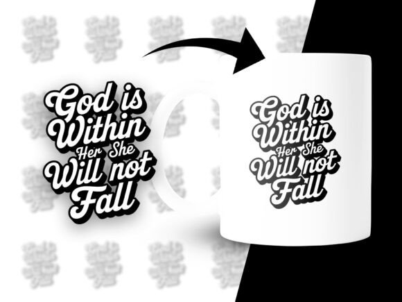 God is Within Her Bible PNG Design: A Visual Affirmation of Strength and Faith
