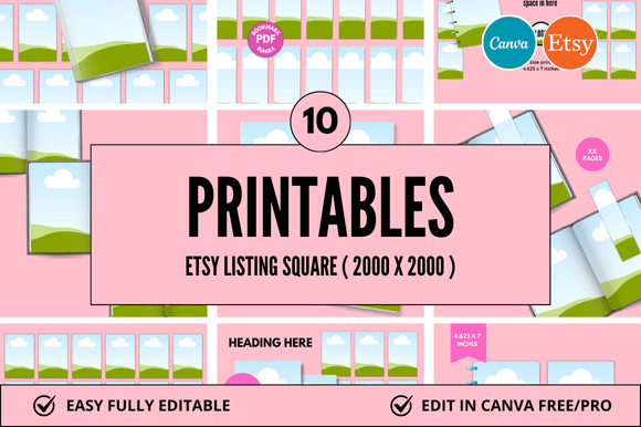 How a Printables Etsy Square Canva Mockup Boosts Sales