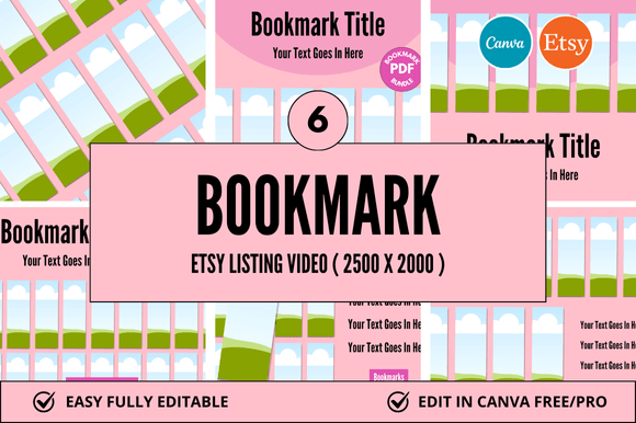 Mastering Bookmark Etsy Video & Canva Mockups