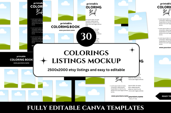 Mastering Etsy Listings with 30 Colorings Mockups: A Practical Guide for Digital Sellers
