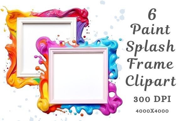 Paint Splash Fram Clipart for Creative Projects