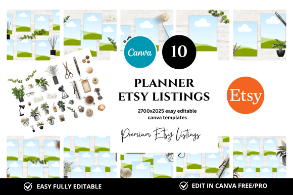 Premium Planner Mockups for Etsy Listings