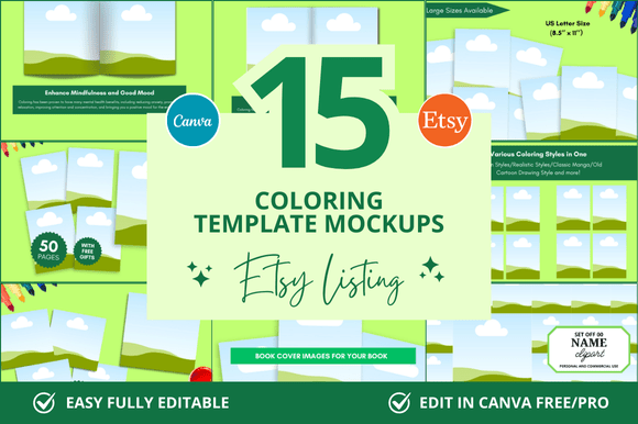 The 15 Pages Etsy Canva Mockup: Essential Tool for Digital Sellers