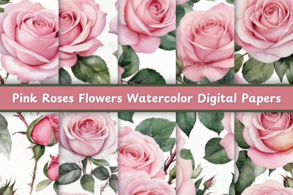 The Versatile Appeal of Pink Roses Flowers Watercolor Patterns in Modern Design