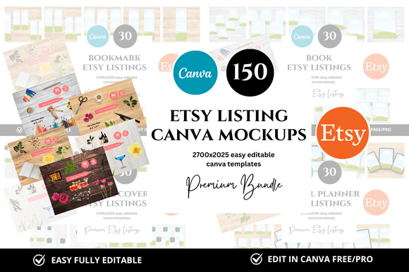 Transforming Your Etsy Shop: A Deep Dive into the 150 Premium Etsy Listings Mockup Bundle