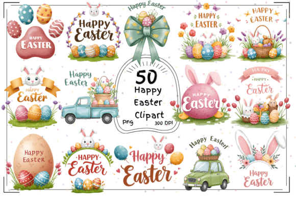 Visual Impact: 50 Happy Easter Clipart Bundle for Craft