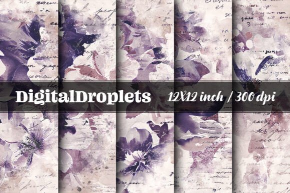 Watercolor Florals Vol.3: A Decorative Display Font with Artistic Charm